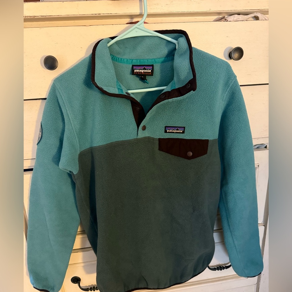Patagonia Blue and Black Sweater